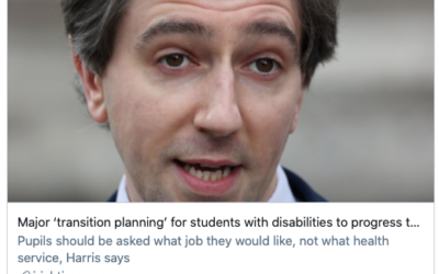Major ‘transition planning’ for students with disabilities to progress to college. [via Irish Times, 20th May 2021]