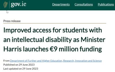 Minister Harris launches €9 million funding for students with intellectual disabilities